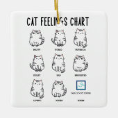 Cat Feelings Chart Keramikornament (Vorderseite)