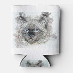Cat Feline Kitten Pet Head Rag Doll Cat Niedlich Dosenkühler