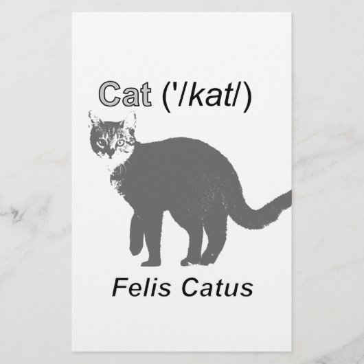 Cat Felis Catus Briefpapier (Vorderseite)