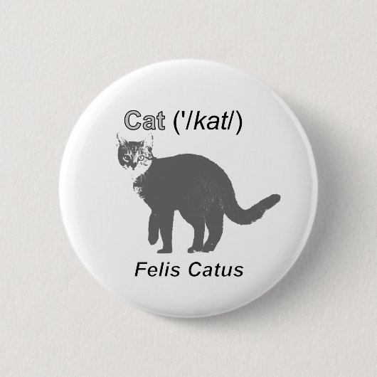 Cat Felis Catus Button (Vorderseite)