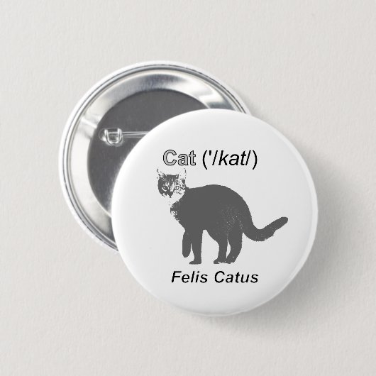 Cat Felis Catus Button (Vorne & Hinten)