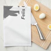 Cat Felis Catus Geschirrtuch (Viertel Falte)