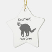 Cat Felis Catus Keramik Ornament (Links)