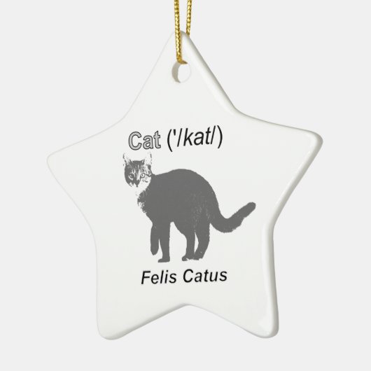 Cat Felis Catus Keramik Ornament (Links)