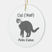 Cat Felis Catus Keramikornament (Links)