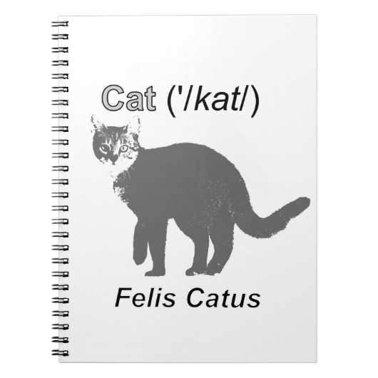 Cat Felis Catus Notizblock (Vorderseite)