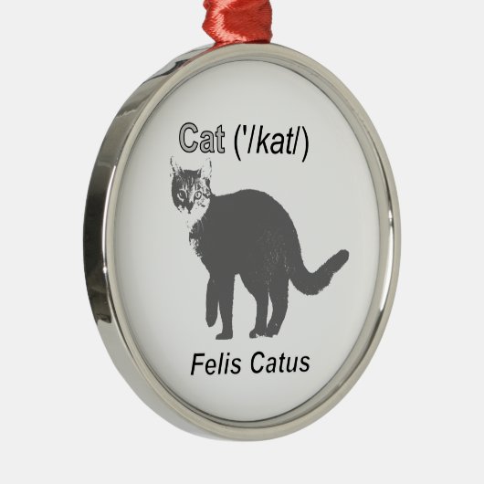 Cat Felis Catus Ornament Aus Metall (Rechts)