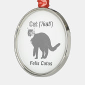 Cat Felis Catus Ornament Aus Metall (Links)