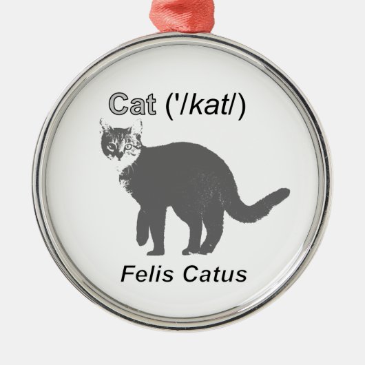Cat Felis Catus Ornament Aus Metall (Vorne)