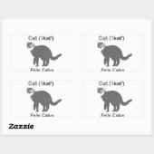 Cat Felis Catus Rechteckiger Aufkleber (Blatt)