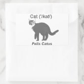 Cat Felis Catus Rechteckiger Aufkleber (Tasche)