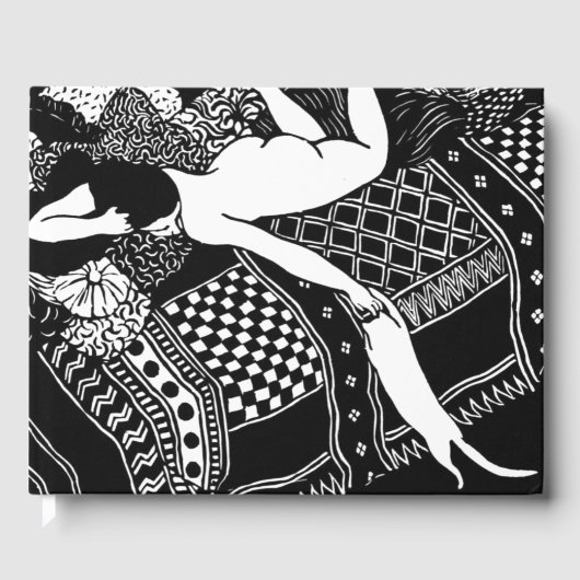 Cat Felix Vallotton Lady Bed Laziness La Paresse Gästebuch (Vorderseite)