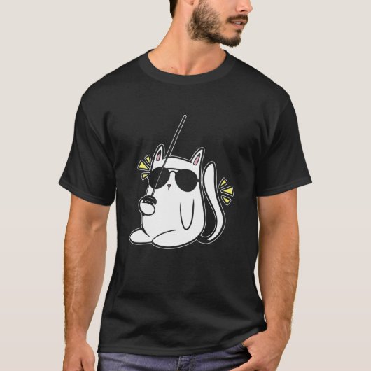 Cat Fencing Cat Wearing Sunglasses | Fencing T-Shirt (Vorderseite)