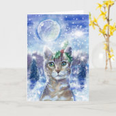 Cat Ferienkarte für Cat By Cat Inc Karte (Gelbe Blume)