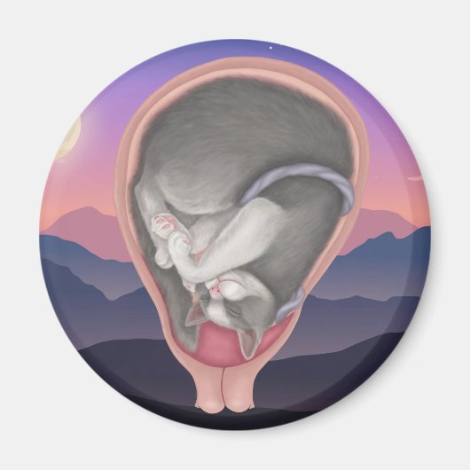 Cat Fetus Magnet (Vorne)