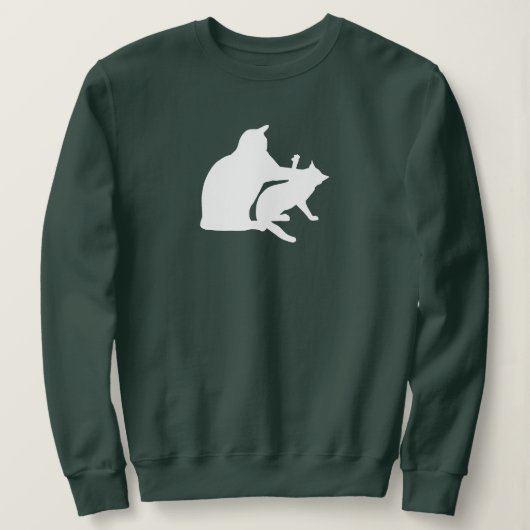 Cat Fight Funny Sweatshirt (Design vorne)