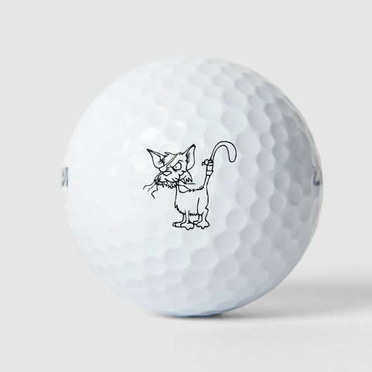Cat Fight Injured Animal Bandage Feline Domestic Golfball (Vorderseite)