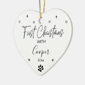Cat First Christmas Individuelle Name & Foto Keramik Ornament (Links)