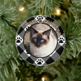 Cat First Christmas Keepake Keramik Ornament