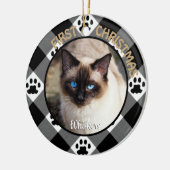 Cat First Christmas Keepake Keramik Ornament (Links)