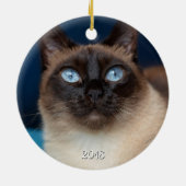 Cat First Christmas Keepake Keramik Ornament (Hinten)