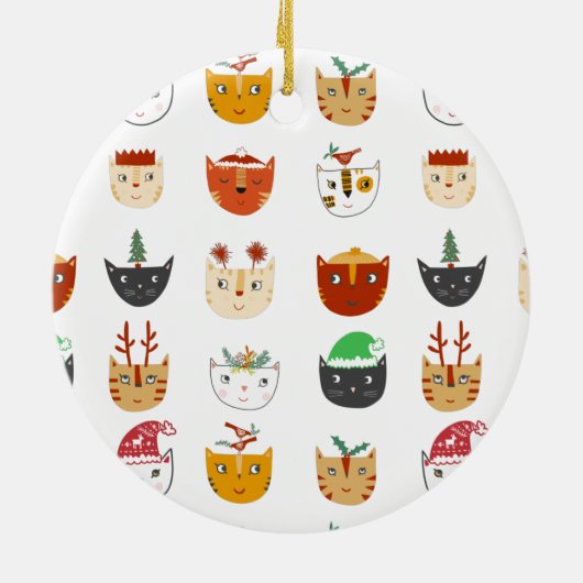 Cat First Christmas Keramik Ornament (Hinten)