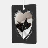 Cat First Christmas Pet Foto Ornament (Vorderseite links)