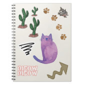 Cat Fish Cactus Notebook Notizblock (Vorderseite)