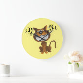 Cat Fish Clock Große Wanduhr (Zuhause)
