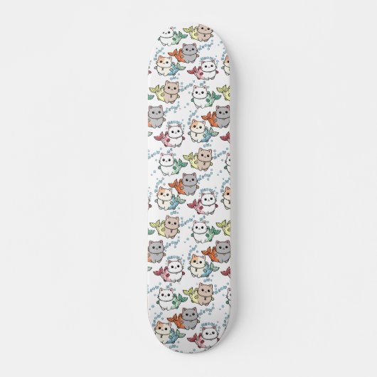 Cat Fish Illustration Skateboard (Vorne)