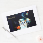 Cat Fish Sushi Spaß Funny Rectangle Aufkleber (Umschlag)