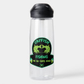 Cat Fishing Au Gres Trinkflasche (Rückseite)