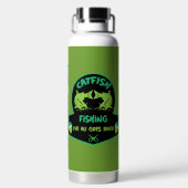 Cat Fishing Au Gres Trinkflasche (Rückseite)