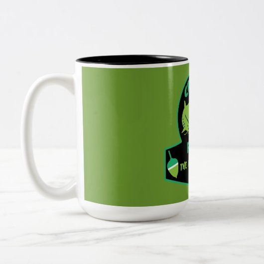 Cat Fishing Au Gres Zweifarbige Tasse (Links)