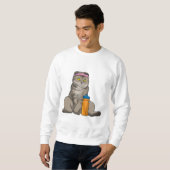 Cat Fitness Drinking Mug Sweatshirt (Vorne ganz)