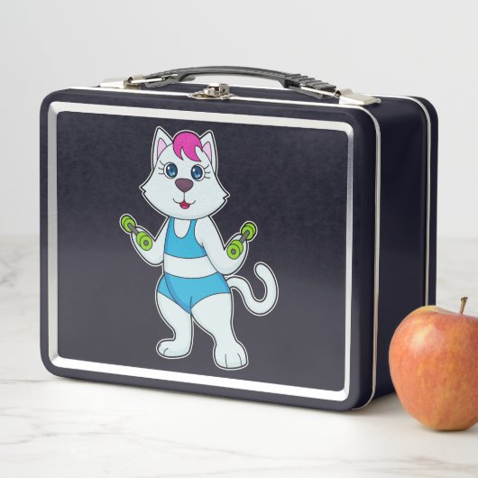 Cat Fitness Dumbell Metall Brotdose (Beispiel)