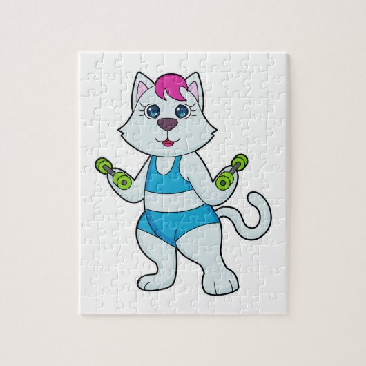 Cat Fitness Dumbell Puzzle (Vertikal)