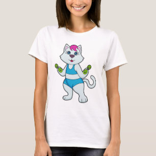 Cat Fitness Dumbell T-Shirt