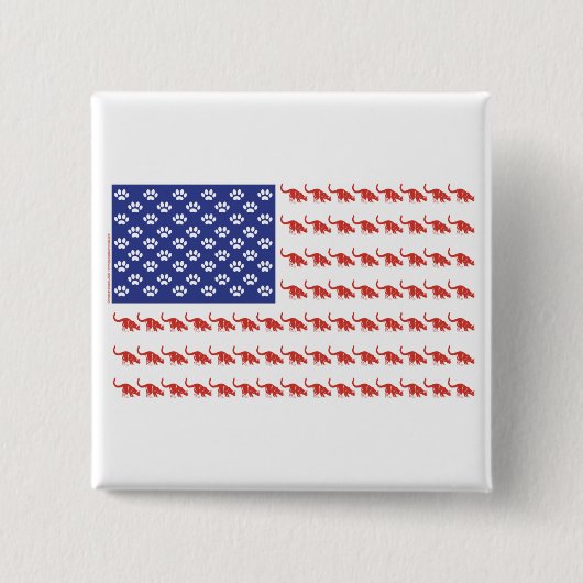 Cat-Flag-T-Shirt Button (Vorderseite)