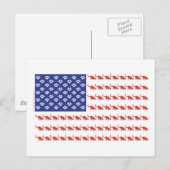 Cat-Flag-T-Shirt Postkarte (Vorne/Hinten)