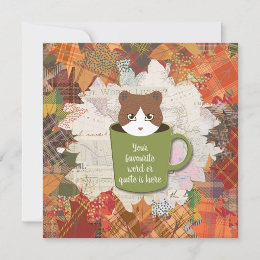 Cat Flat Card fallenlassen (Vorderseite)