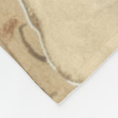 Cat Floral Collage Pattern – Cute Artistic Design Fleecedecke (Ecke)