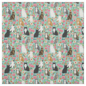 Cat Florals Fabrik Stoff (Muster)
