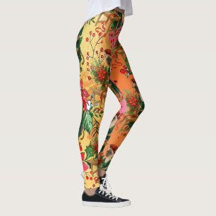 Cat Florist Weihnachten Thema arrangieren Blume Leggings