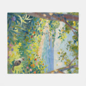 Cat Flowers And Sea Fleecedecke (Vorderseite (Horizontal))