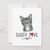 Cat Fluffy Liebe Kitty Meow Portrait (Vorderseite)