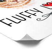 Cat Fluffy Liebe Kitty Meow Portrait Poster (Ecke)