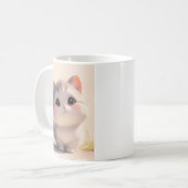 Cat Fluffy Schwanzes Kaffeetasse (Vorderseite Links)