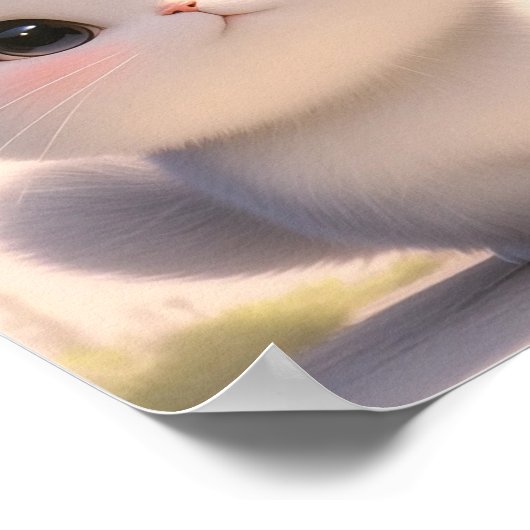 Cat Fluffy Schwanzes Poster (Ecke)