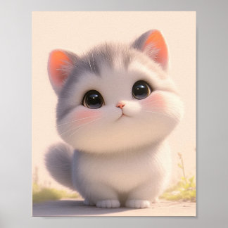 Cat Fluffy Schwanzes Poster